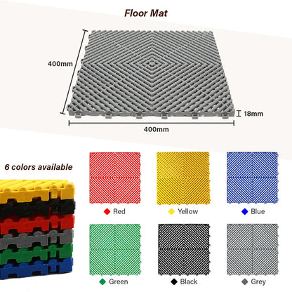 Vented Modular Interlocking PVC Floor Tiles Box 6.4 m²