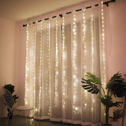 Christmas light curtain string