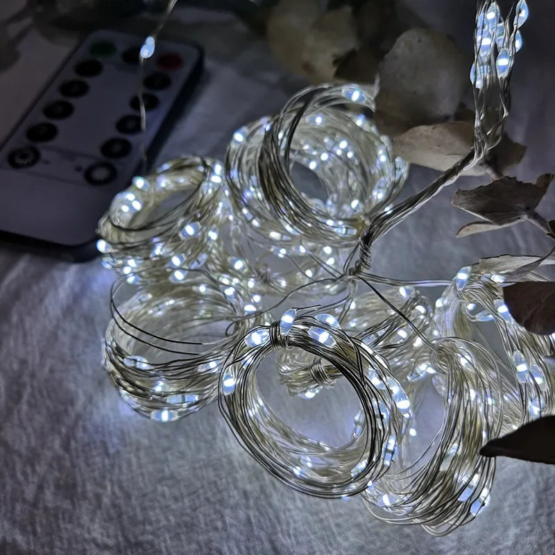 Christmas light curtain string