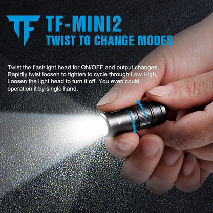 TrustFire Mini 2 Keychain Flashlight 220 Lumens