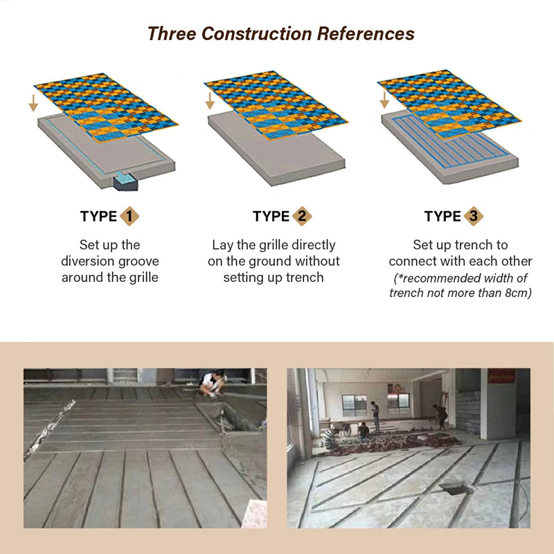 Vented Modular Interlocking PVC Floor Tiles Box 6.4 m²