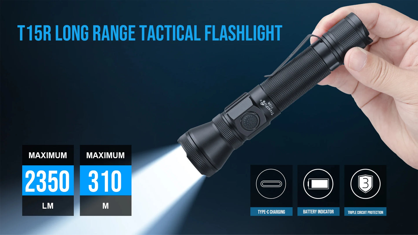 TrustFire T15R High Beam Flashlight 2350 Lumens