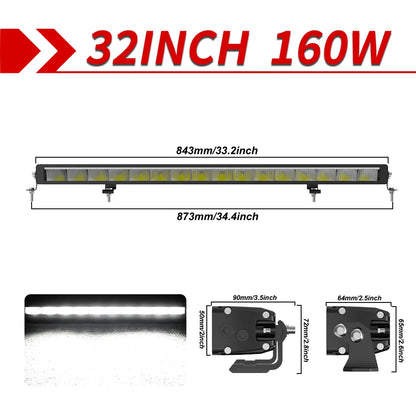 New Slim LED Light Bar Off Road Driving Lamp 12V 24V