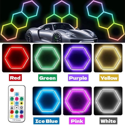 RGB Hexagon LED Bar Tube Lamp With Remote