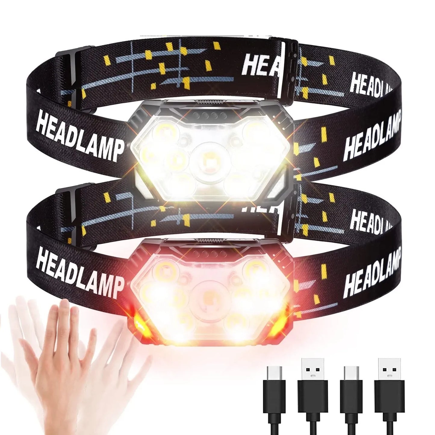 9 Led Strong Light Headlamp USB Rechageable