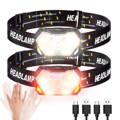 9 Led Strong Light Headlamp USB Rechageable