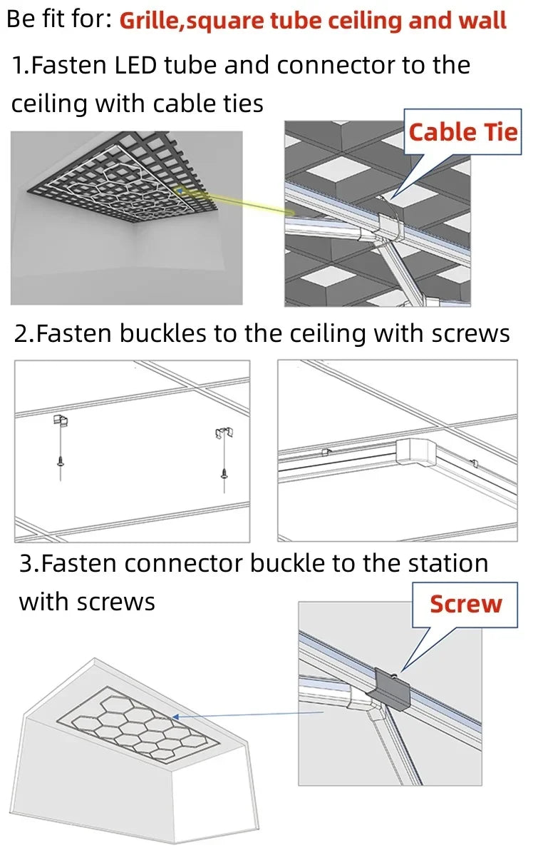 Hexagon LED Tube Lighting