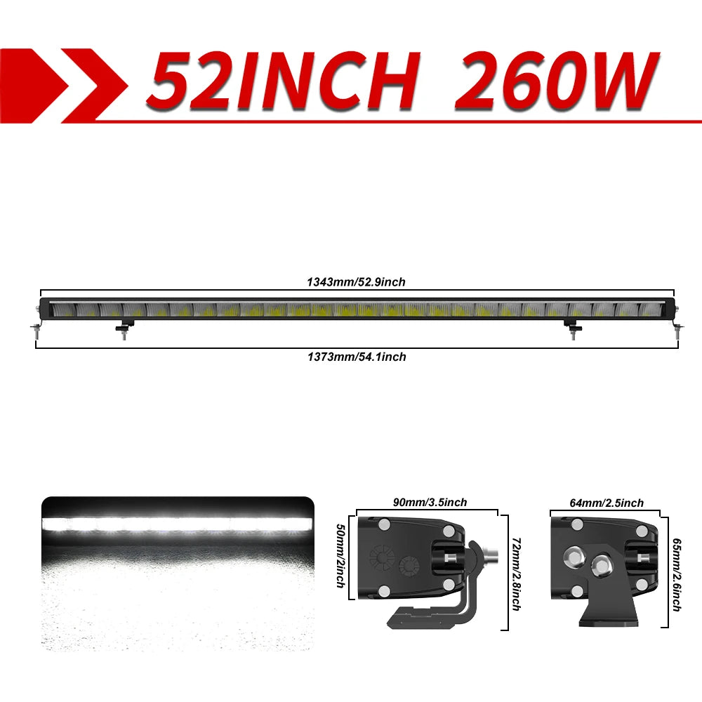 New Slim LED Light Bar Off Road Driving Lamp 12V 24V