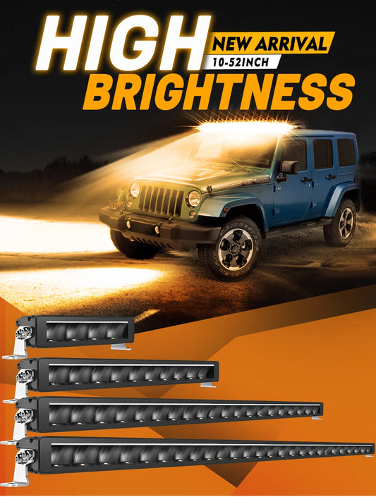 New Slim LED Light Bar Off Road Driving Lamp 12V 24V