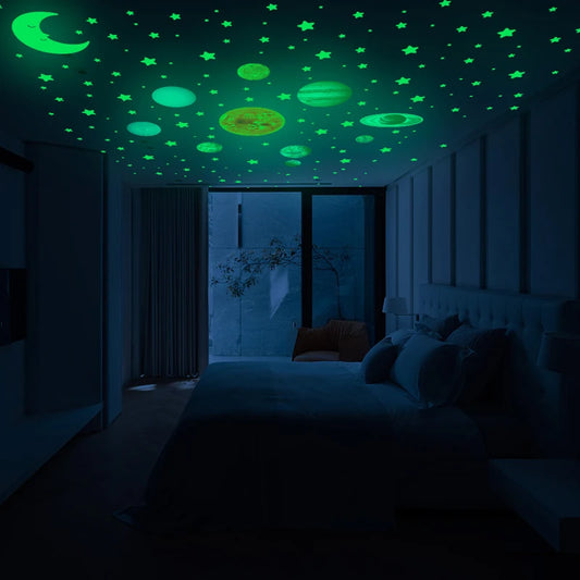 Luminous Nine Planets Wall Sticker