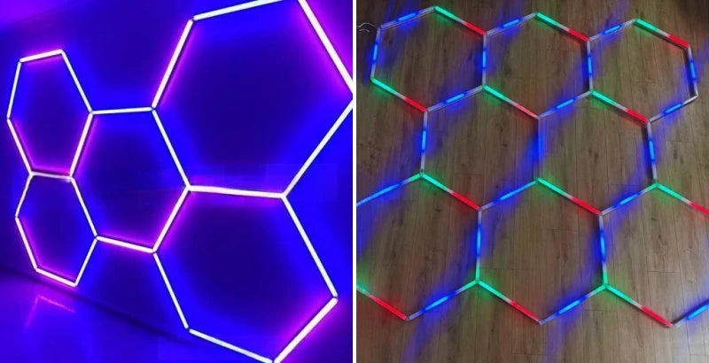 RGB Hexagon LED Bar Tube Lamp With Remote