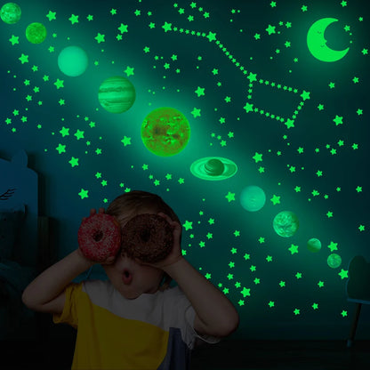 Luminous Nine Planets Wall Sticker