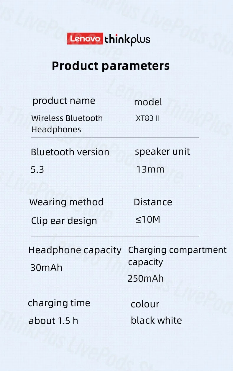 Lenovo XT83II Wireless Headphones