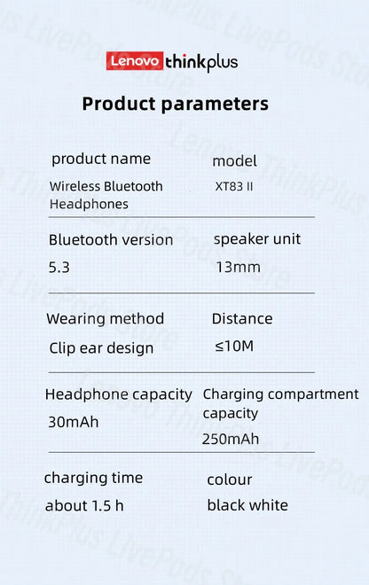 Lenovo XT83II Wireless Headphones