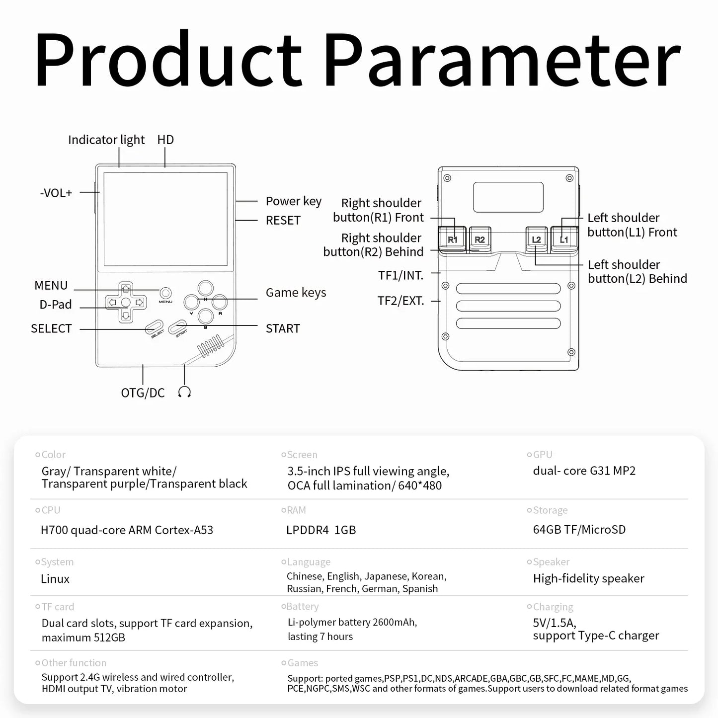 ANBERNIC RG35XX Handheld Game Console