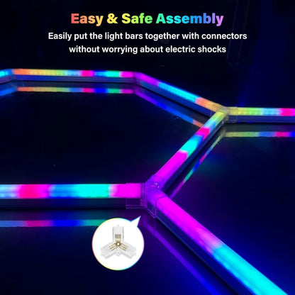 RGB Hexagon LED Bar Tube Lamp With Remote