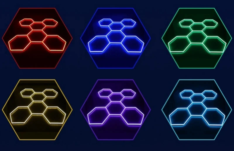 RGB Hexagon LED Bar Tube Lamp With Remote