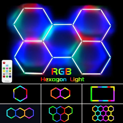 RGB Hexagon LED Bar Tube Lamp With Remote