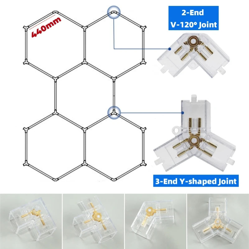 Dimmable Hexagon LED Tube Lighting With Frame AC110/220V