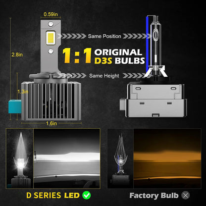 D SERIES LED Car Headlights Bulbs D2S Kit