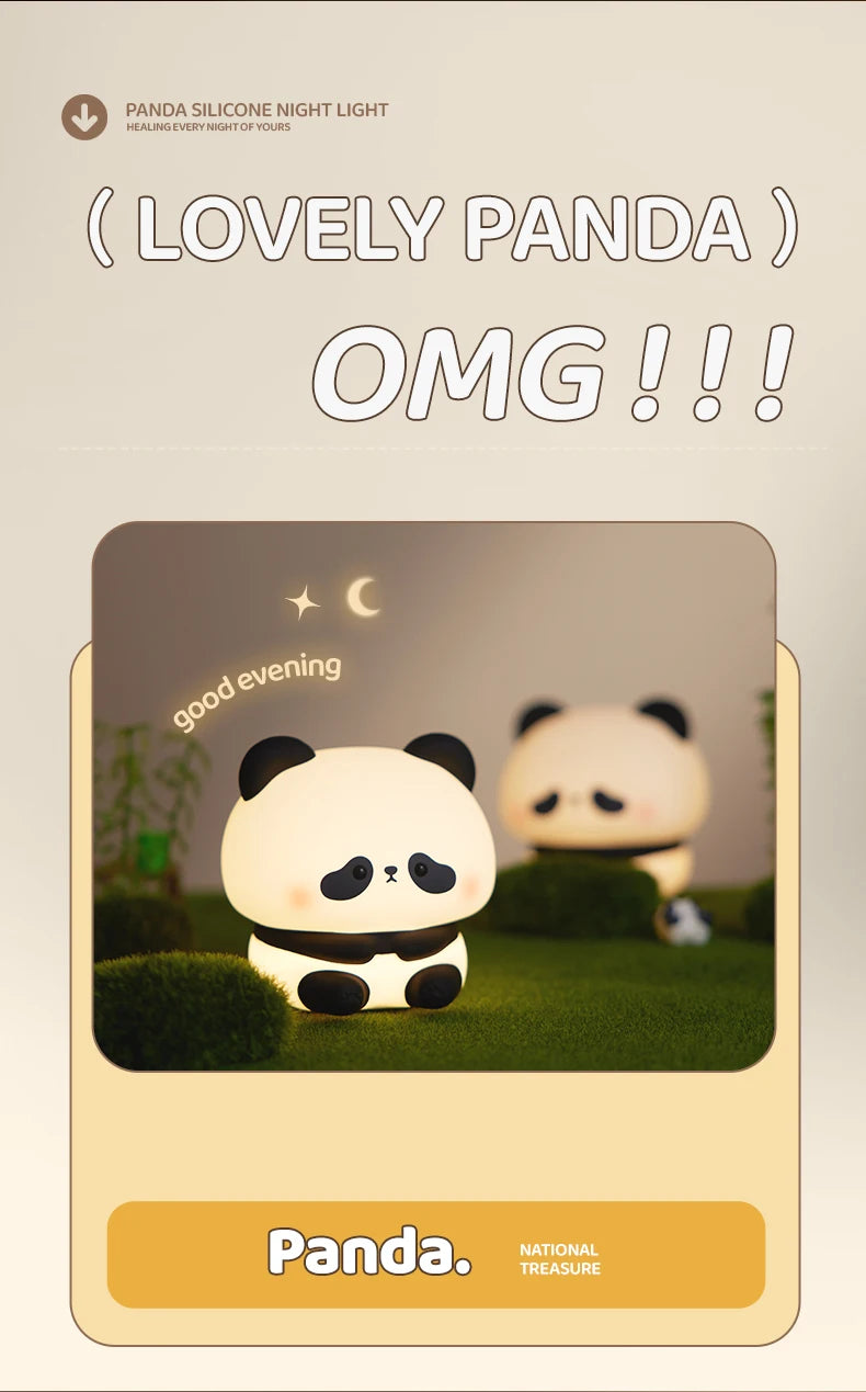 Panda Cute Silicone Night Light