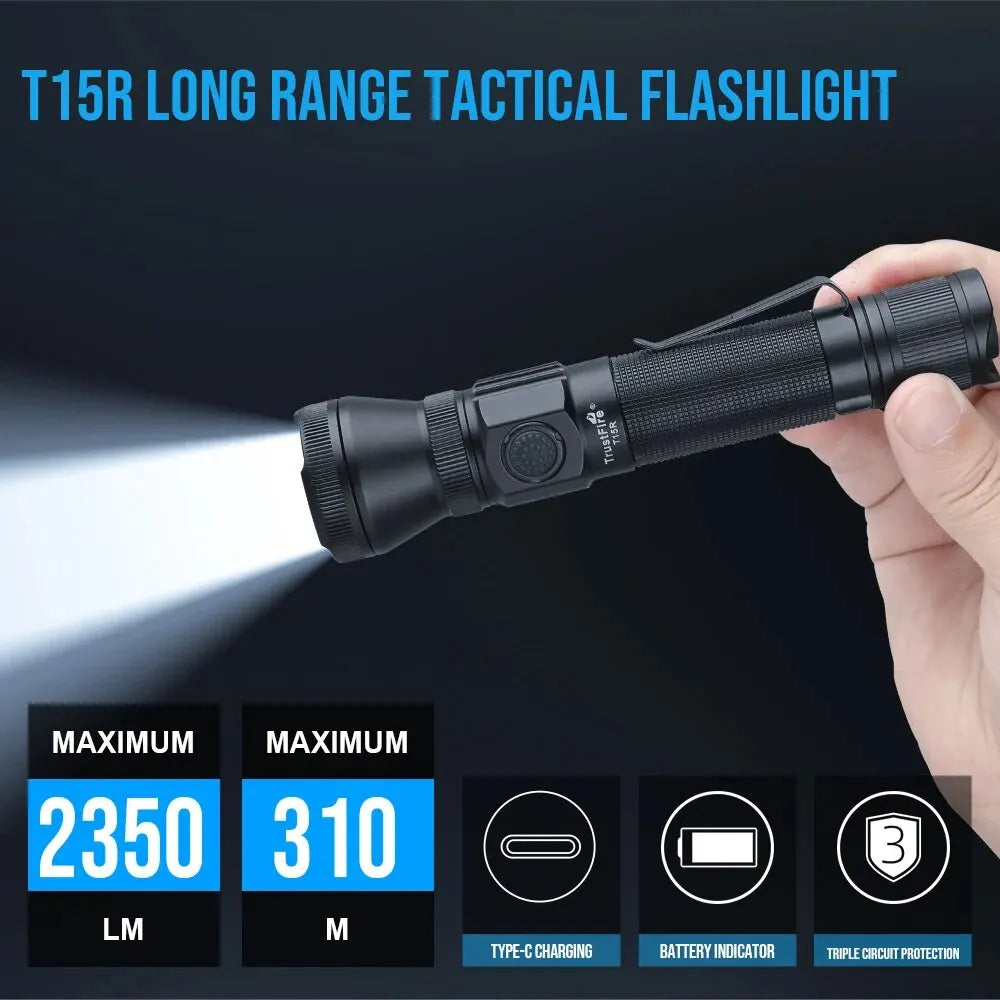 TrustFire T15R High Beam Flashlight 2350 Lumens