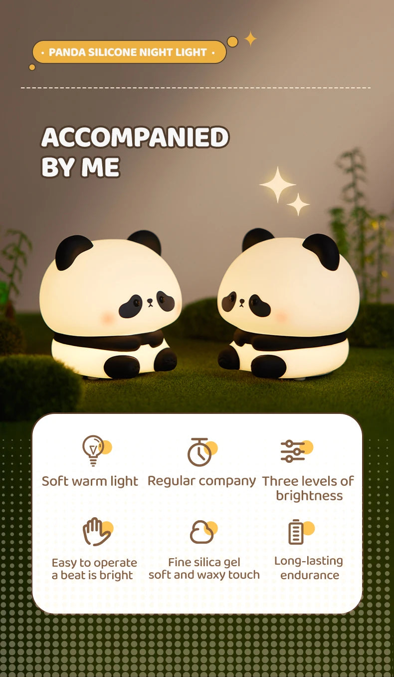 Panda Cute Silicone Night Light