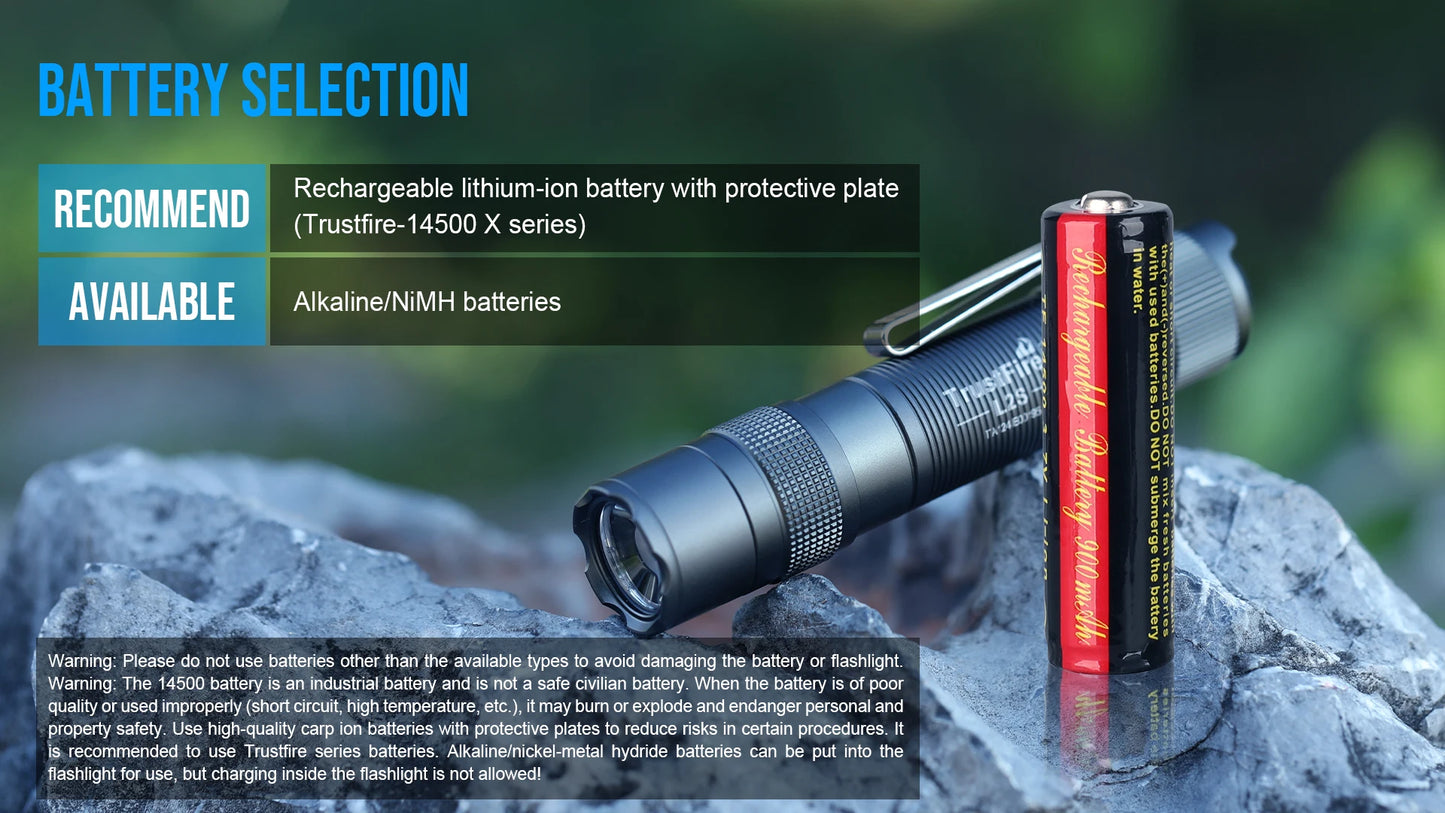 TrustFire L2S Flashlight 1050 Lumens IPX8 Waterproof