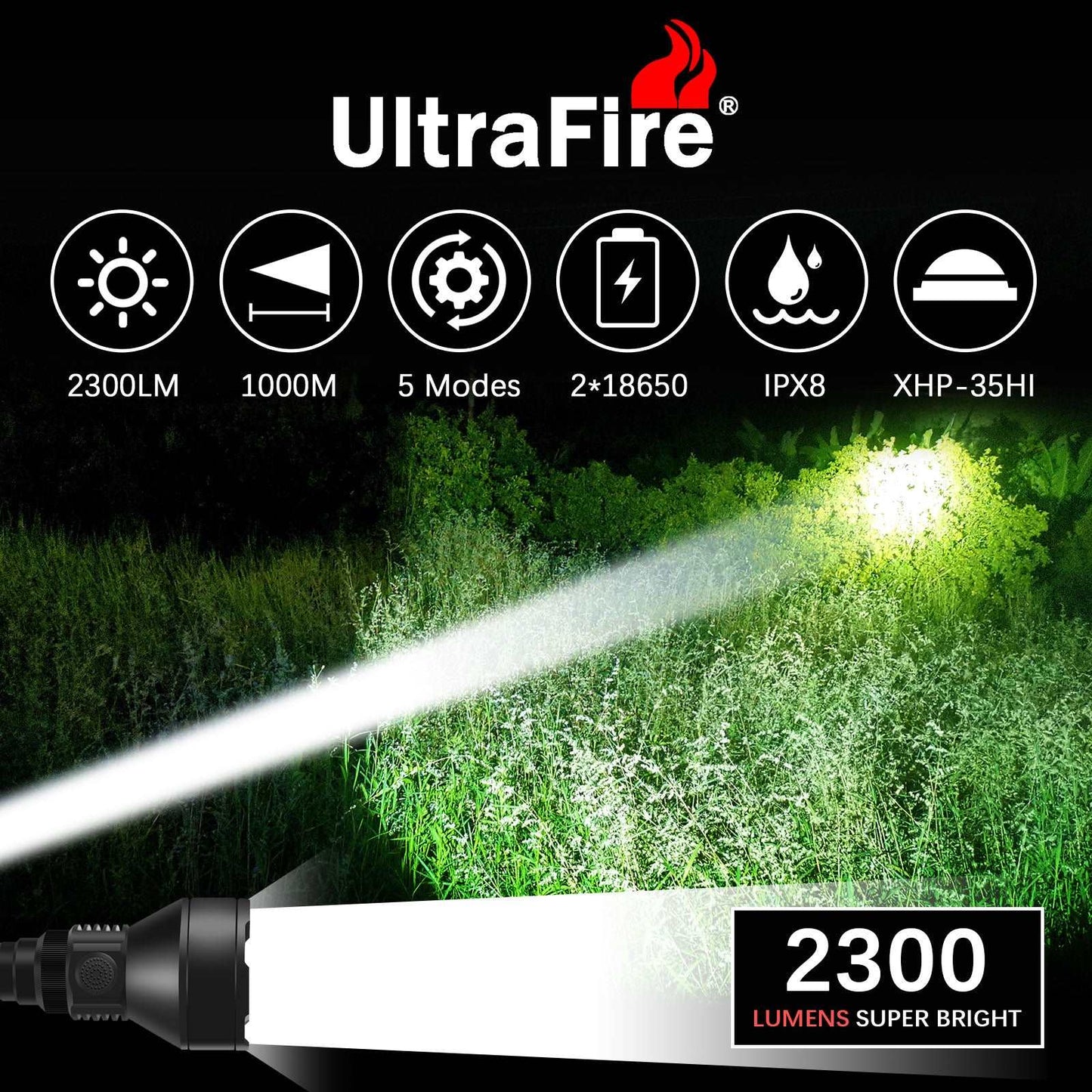 Ultrafire V7 High Power Led Flashlights 2300LM